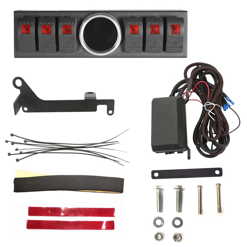 Hooke Road Overhead 6-Switch Pod Panel w/Control & Source System for 2011-2018 Jeep Wrangler JK & Unlimited - Image 5